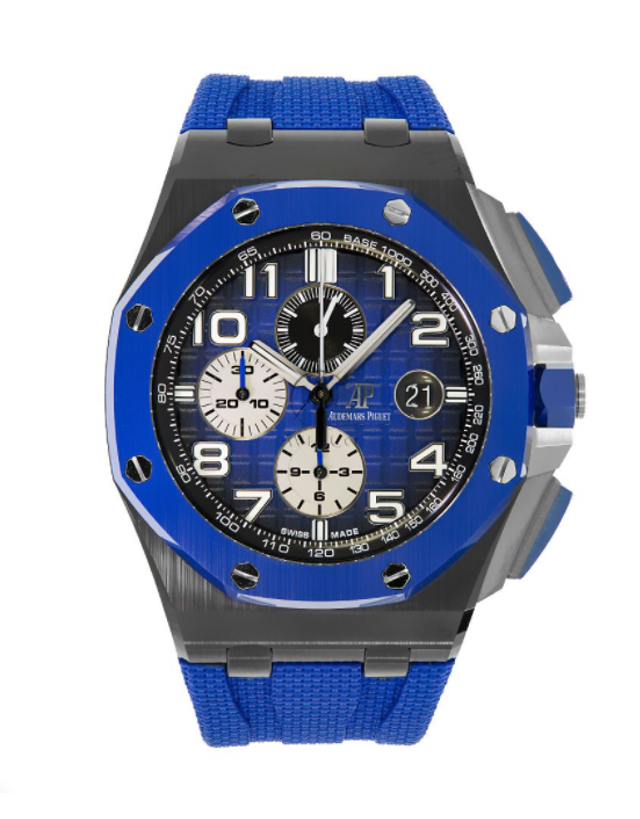 AUDEMARS PIGUET ROYAL OAK OFFSHORE BLUE CERAMICS AUTOMATIC MENS WATCH